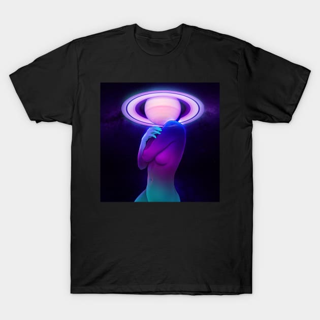 Saturn Head T-Shirt by PHAZED